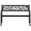 vidaXL Powder-Coated Steel Garden Bench in Black