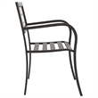 vidaXL Powder-Coated Steel Garden Bench in Black