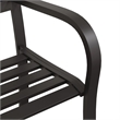 vidaXL Powder-Coated Steel Garden Bench in Black
