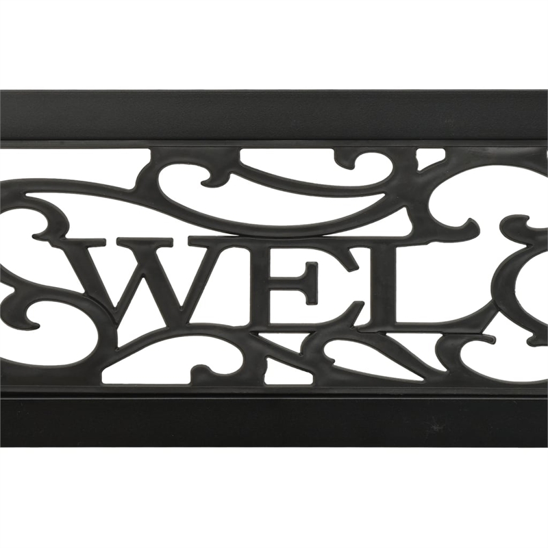 vidaXL Powder-Coated Steel Garden Bench in Black
