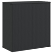 vidaXL PE Rattan Large Rectangular Cushion Box in Black