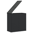 vidaXL PE Rattan Large Rectangular Cushion Box in Black
