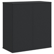 vidaXL PE Rattan Large Rectangular Cushion Box in Black