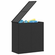 vidaXL PE Rattan Large Rectangular Cushion Box in Black