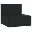 vidaXL PE Rattan Medium Garden Middle Sofa in Black