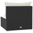 vidaXL PE Rattan Medium Garden Middle Sofa in Black