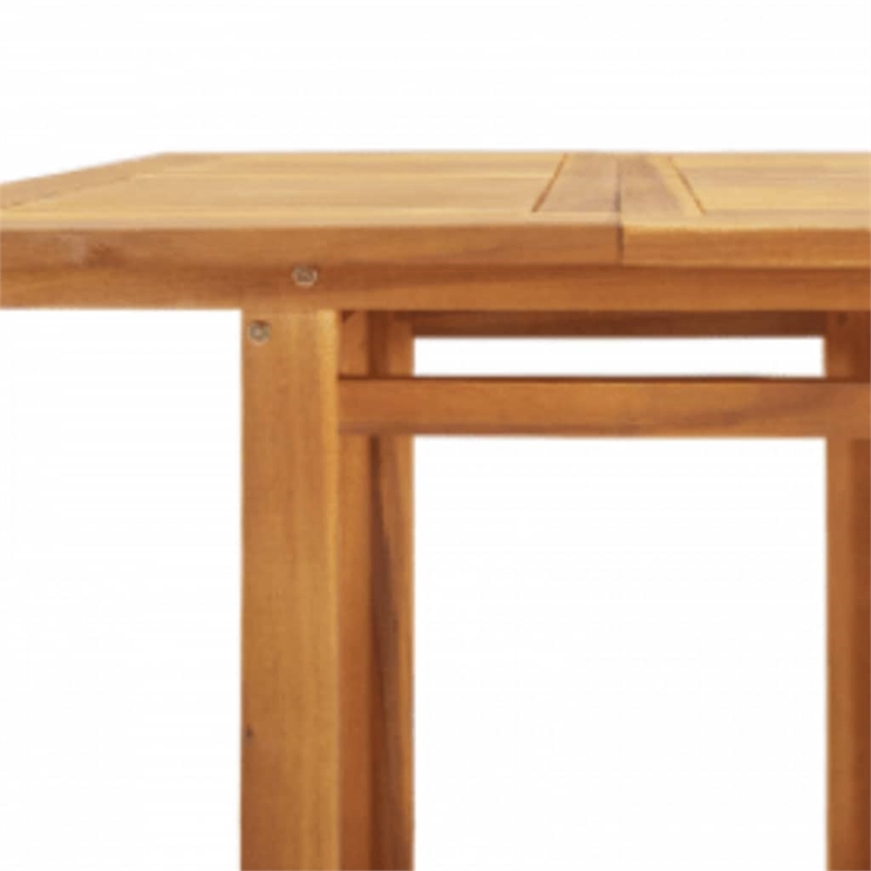 vidaXL Solid Acacia Wood Tall Square Bistro Table in Natural