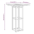 vidaXL Solid Acacia Wood Tall Square Bistro Table in Natural