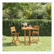 vidaXL Solid Acacia Wood Tall Square Bistro Table in Natural