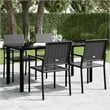 vidaXL Powder-Coated Steel Dining Table in Black