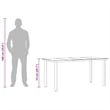 vidaXL Powder-Coated Steel Dining Table in Black