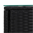 vidaXL Poly Rattan Compact Durable Side Table in Black