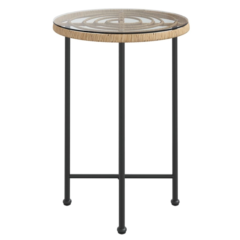 vidaXL Tempered Glass Dining Table in Clear