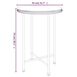 vidaXL Tempered Glass Dining Table in Clear