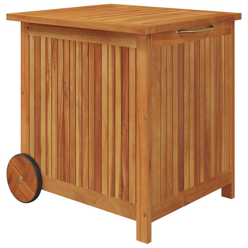 vidaXL Solid Acacia Wood Garden Storage Box in Brown