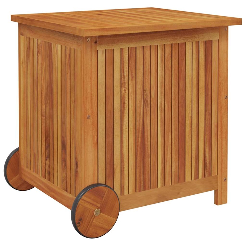 vidaXL Solid Acacia Wood Garden Storage Box in Brown
