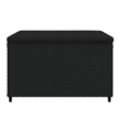 vidaXL PE Rattan Adjustable Square Patio Footrest in Black