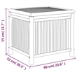 vidaXL Bamboo and Polyethylene Garden Storage Box in Brown