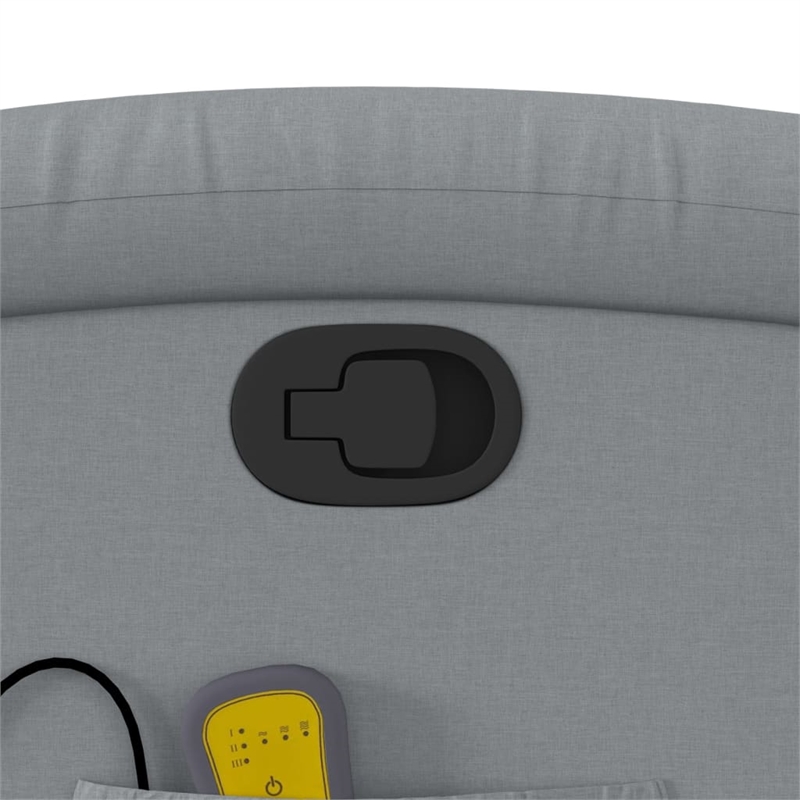 vidaXL Massage Recliner Chair in Light in Gray