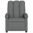 vidaXL Polyester Single Massage Recliner Chair in Dark Grey