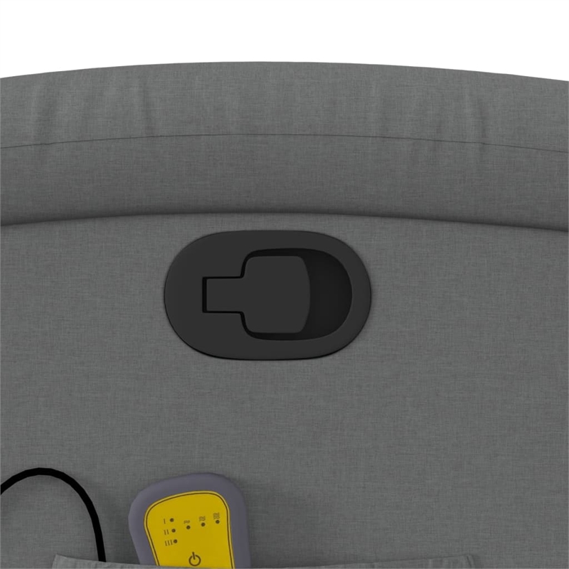 vidaXL Polyester Single Massage Recliner Chair in Dark Grey