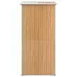 vidaXL Galvanized Steel  Garden Shed in Light Brown