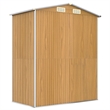 vidaXL Galvanized Steel  Garden Shed in Light Brown