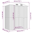 vidaXL Galvanized Steel  Garden Shed in Light Brown