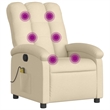 vidaXL Fabric Massage Recliner Chair in Cream