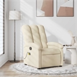 vidaXL Fabric Massage Recliner Chair in Cream
