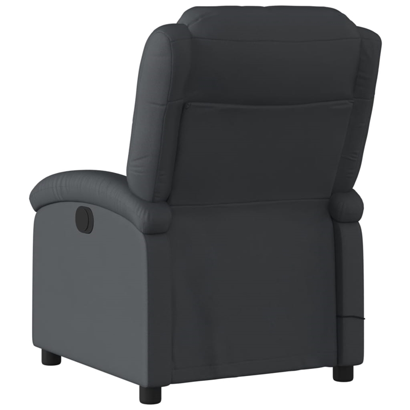 vidaXL Leather Massage Recliner Chair in Black