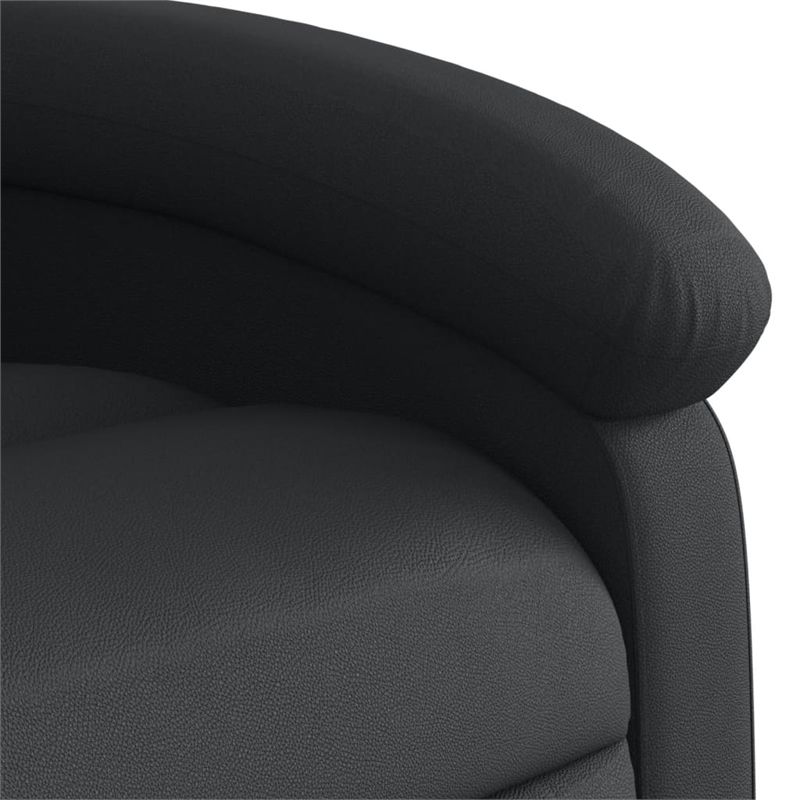 vidaXL Leather Massage Recliner Chair in Black