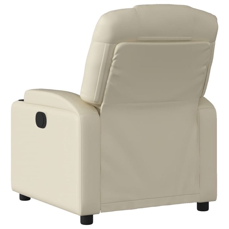vidaXL Faux Leather Recliner Chair in Cream