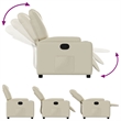 vidaXL Faux Leather Recliner Chair in Cream