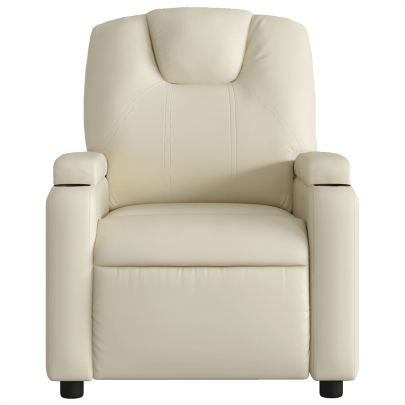 vidaXL Faux Leather Recliner Chair in Cream
