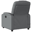 vidaXL Faux Leather Massage Recliner Chair in Grey
