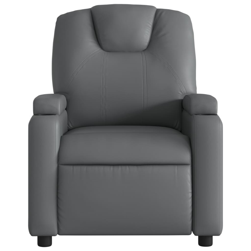 vidaXL Faux Leather Massage Recliner Chair in Grey