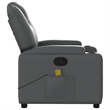 vidaXL Faux Leather Massage Recliner Chair in Grey