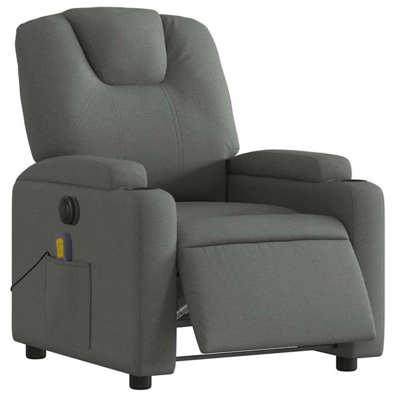 vidaXL Electric Massage Recliner Chair in Dark Gray