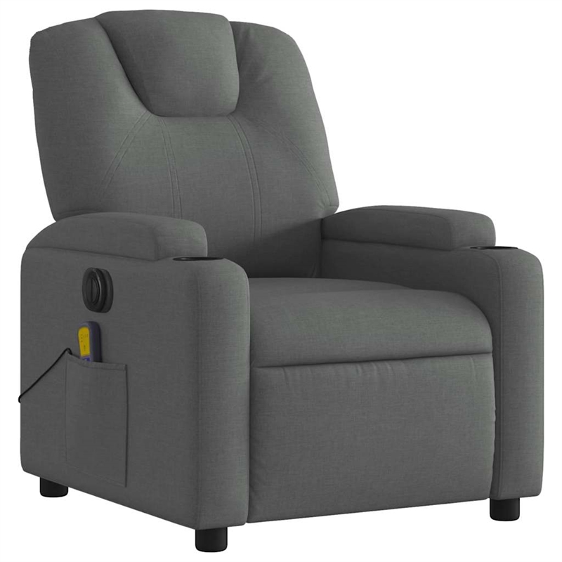 vidaXL Electric Massage Recliner Chair in Dark Gray