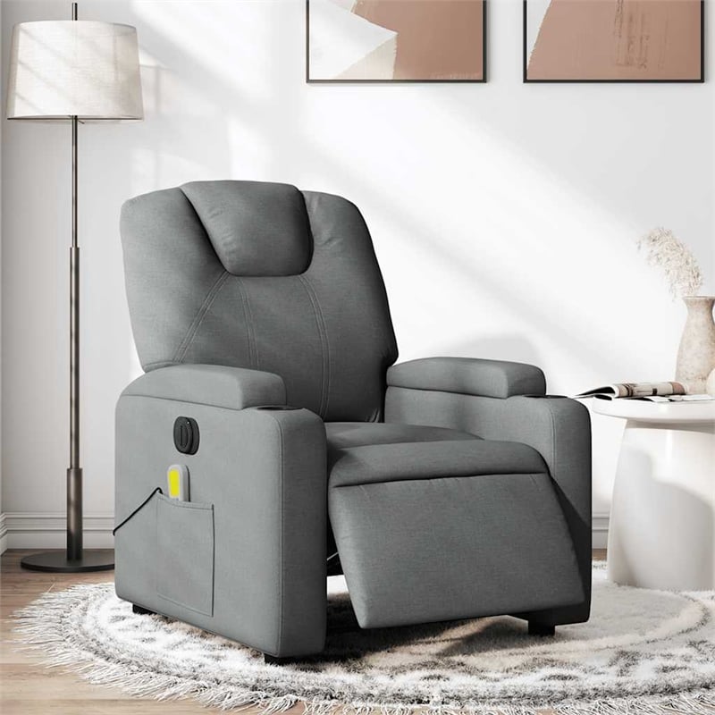 vidaXL Electric Massage Recliner Chair in Dark Gray