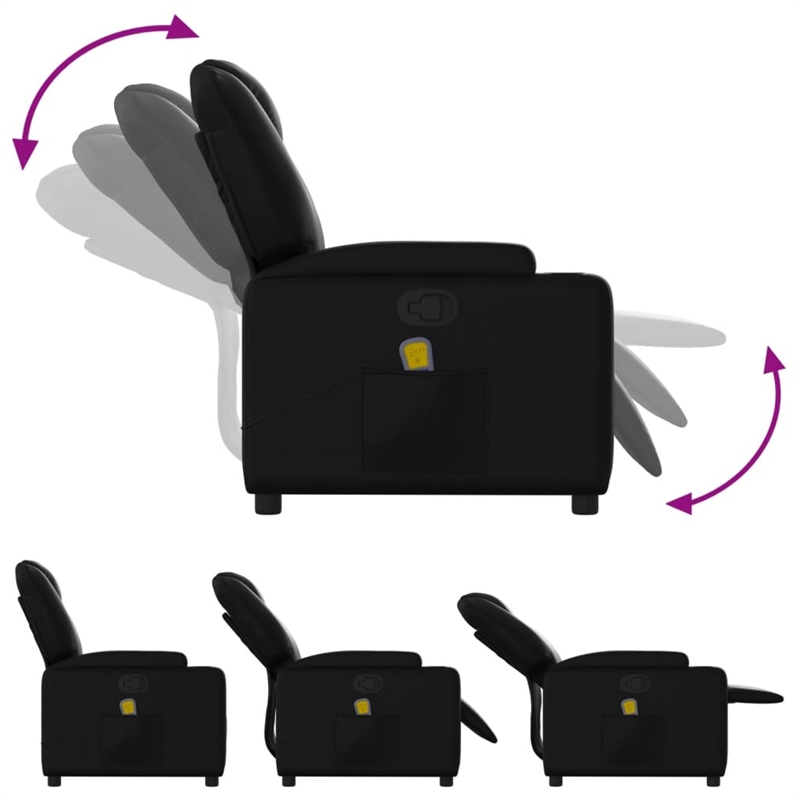 vidaXL Massage Recliner Chair in Black