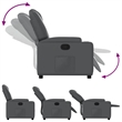 vidaXL Faux Leather Recliner Chair in Gray