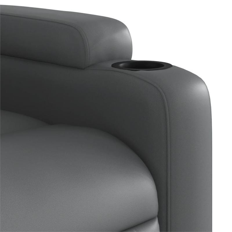vidaXL Faux Leather Recliner Chair in Gray