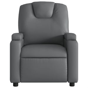 vidaXL Faux Leather Massage Recliner Chair in Grey