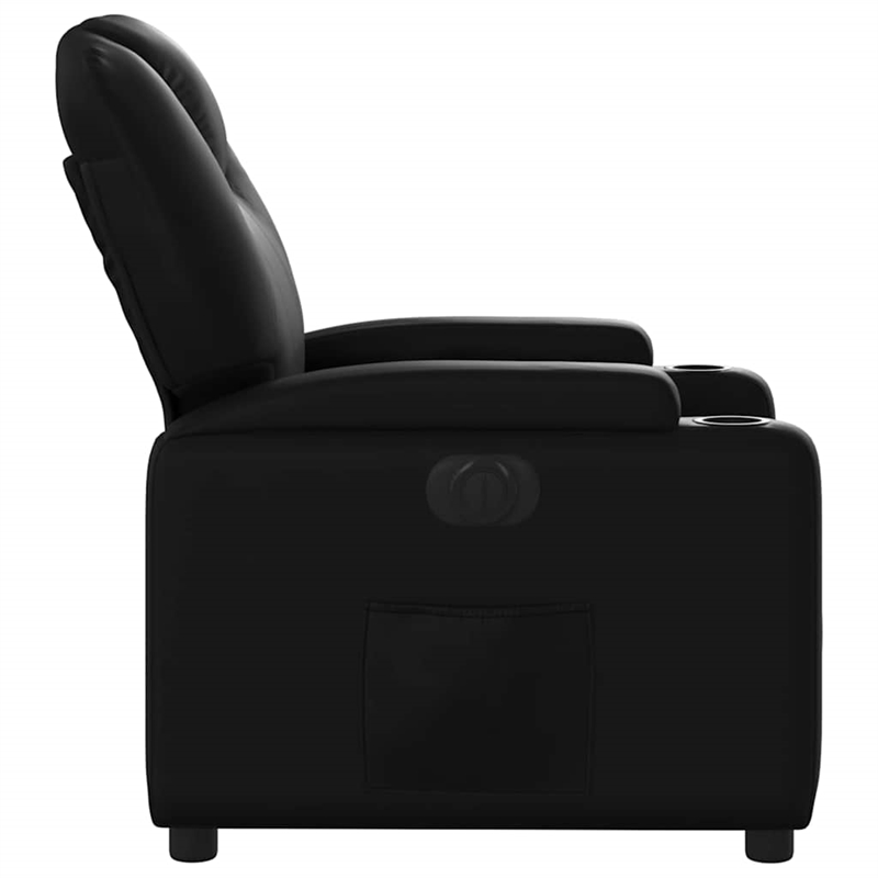 vidaXL Faux Leather Electric Recliner Chair in Black