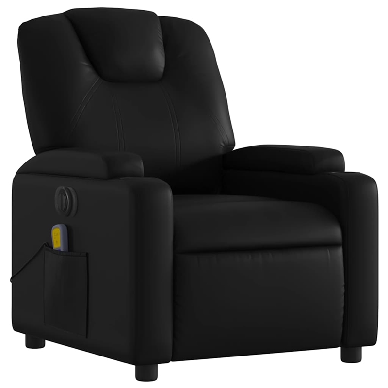 vidaXL Faux Leather Electric Massage Recliner Chair in Black