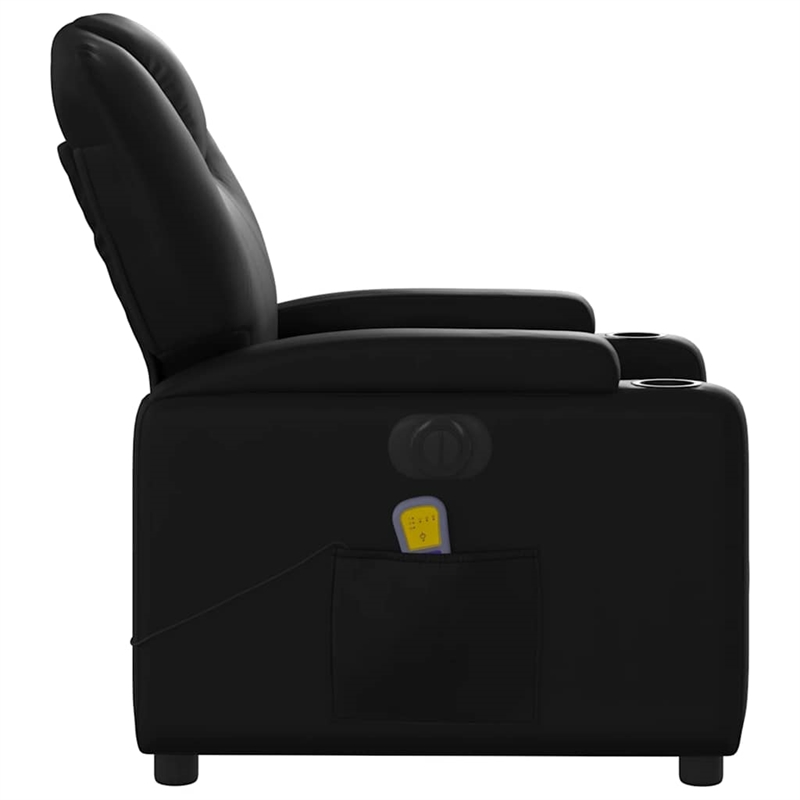 vidaXL Faux Leather Electric Massage Recliner Chair in Black