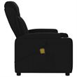 vidaXL Fabric Massage Recliner Chair in Black