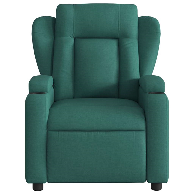 vidaXL Massage Recliner Chair Dark Polyester in Green